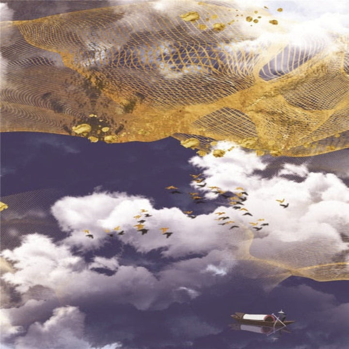 Golden Clouds - Canvas Wall Art Painting | Bowlift
