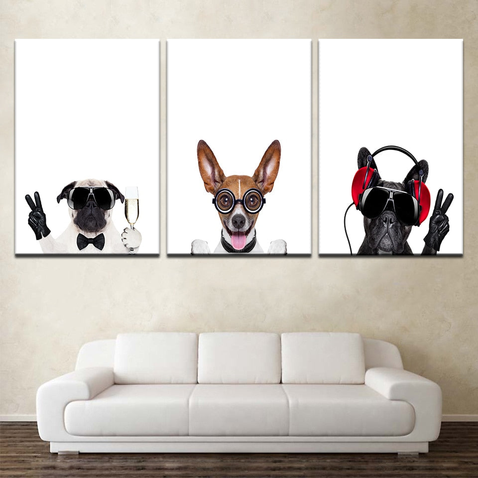 Doggy DJ - Canvas Wall Art Painting | Bowlift