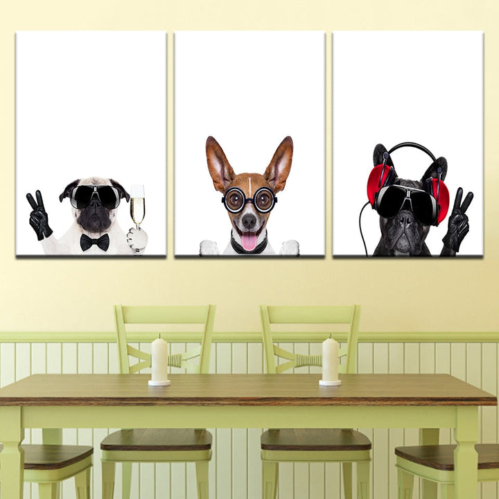 Doggy DJ - Canvas Wall Art Painting | Bowlift