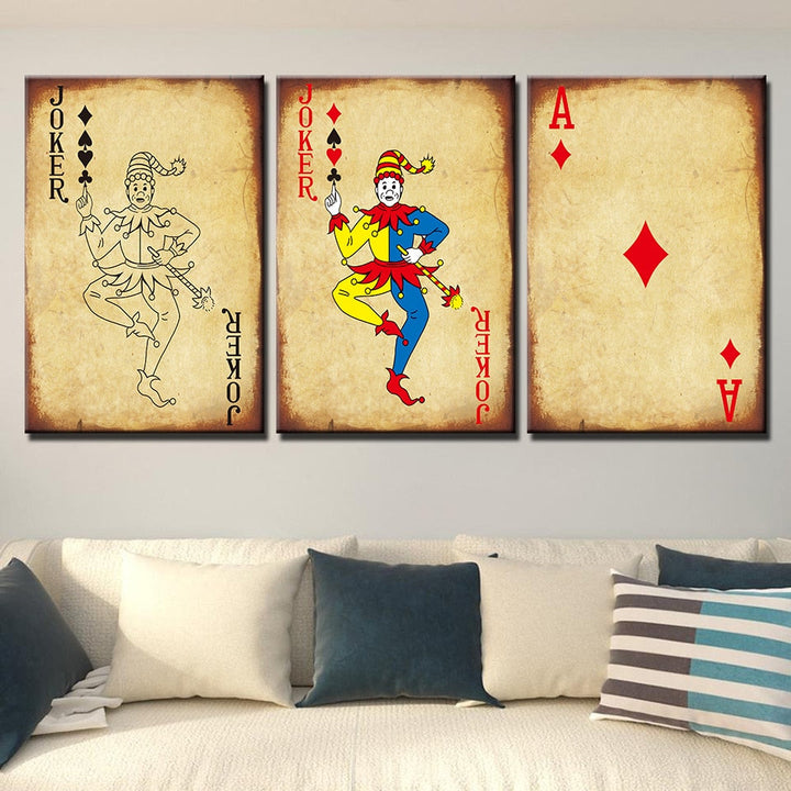 Poker Cards - Canvas Wall Art Painting | Bowlift