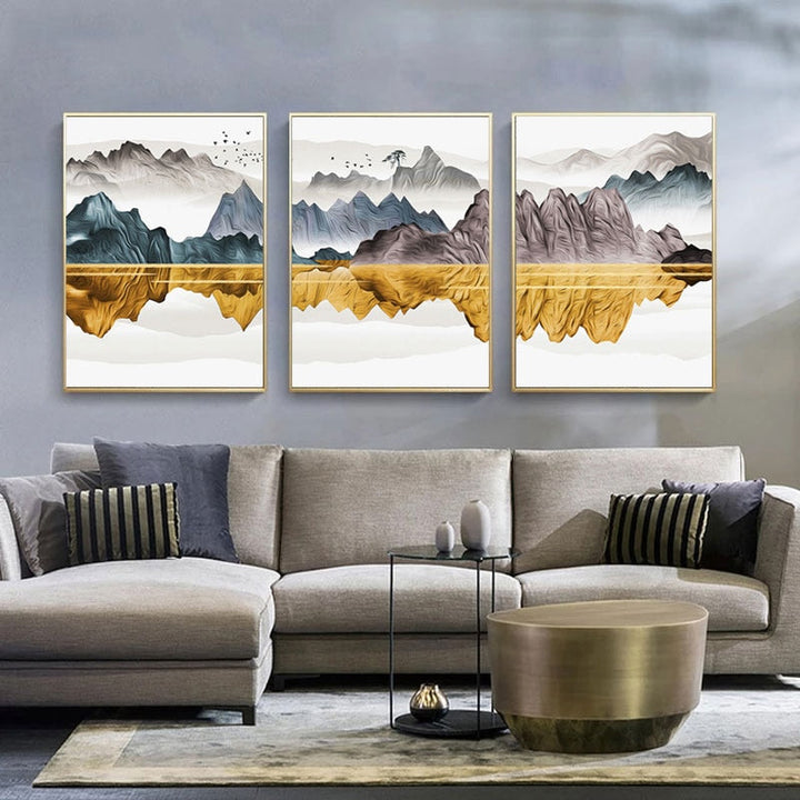 Flying Bird Landscapes - Canvas Wall Art Painting | Bowlift