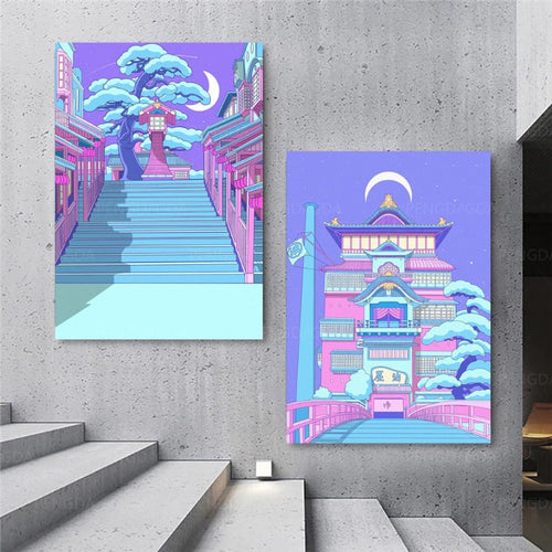 Japanese Royal House - Canvas Wall Art Painting | Bowlift