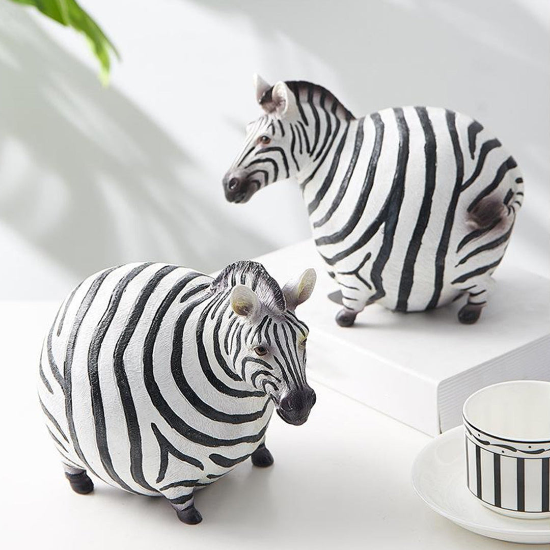 Modern Cute Zebra Resin Figurines | Bowlift