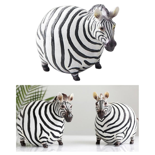 Modern Cute Zebra Resin Figurines | Bowlift