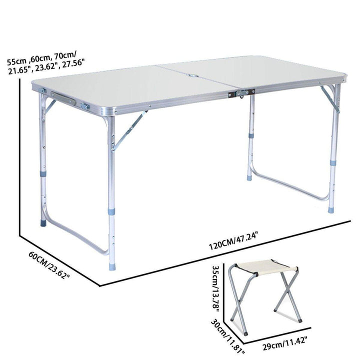 Outdoor Waterproof Adjustable Foldable Picnic Table Set | Bowlift