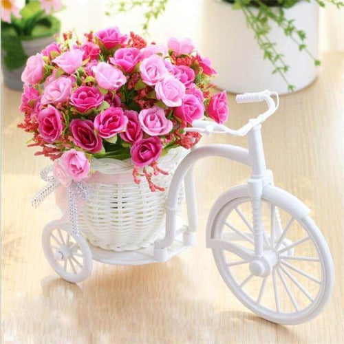 Bike Flower Basket Vase Decor | Bowlift