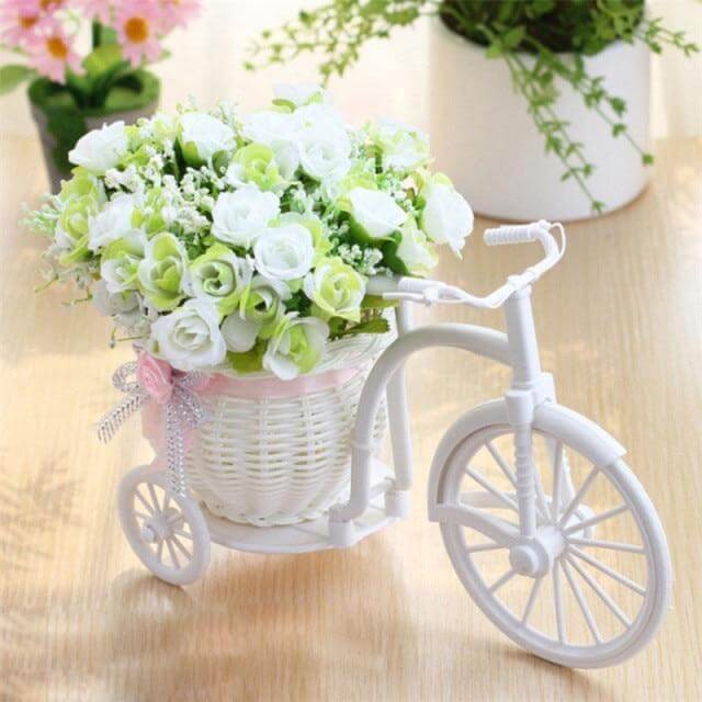 Bike Flower Basket Vase Decor | Bowlift