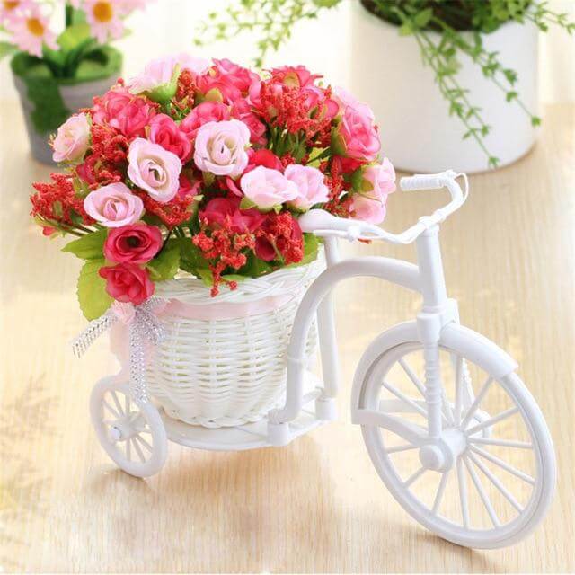 Bike Flower Basket Vase Decor | Bowlift