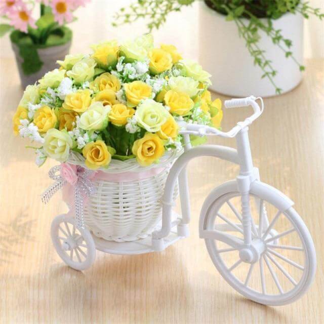 Bike Flower Basket Vase Decor | Bowlift