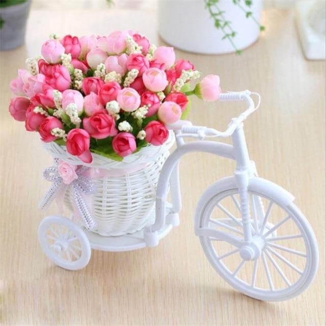Bike Flower Basket Vase Decor | Bowlift