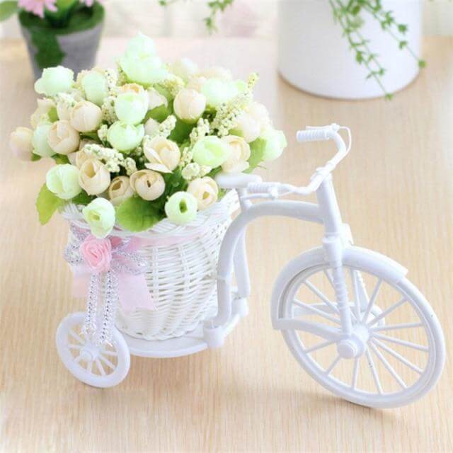 Bike Flower Basket Vase Decor | Bowlift
