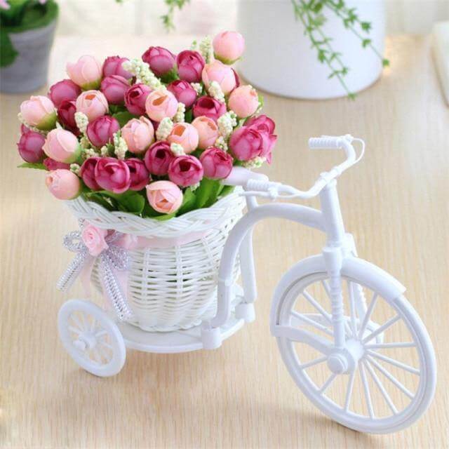 Bike Flower Basket Vase Decor | Bowlift
