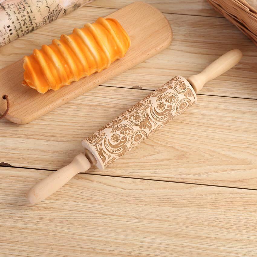 BowLift | Snowflake Wooden Baking Cookies Roller