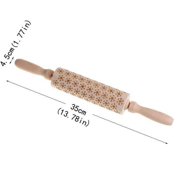 BowLift | Snowflake Wooden Baking Cookies Roller