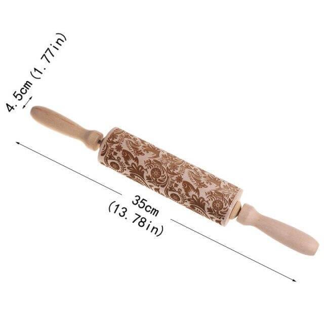 BowLift | Snowflake Wooden Baking Cookies Roller