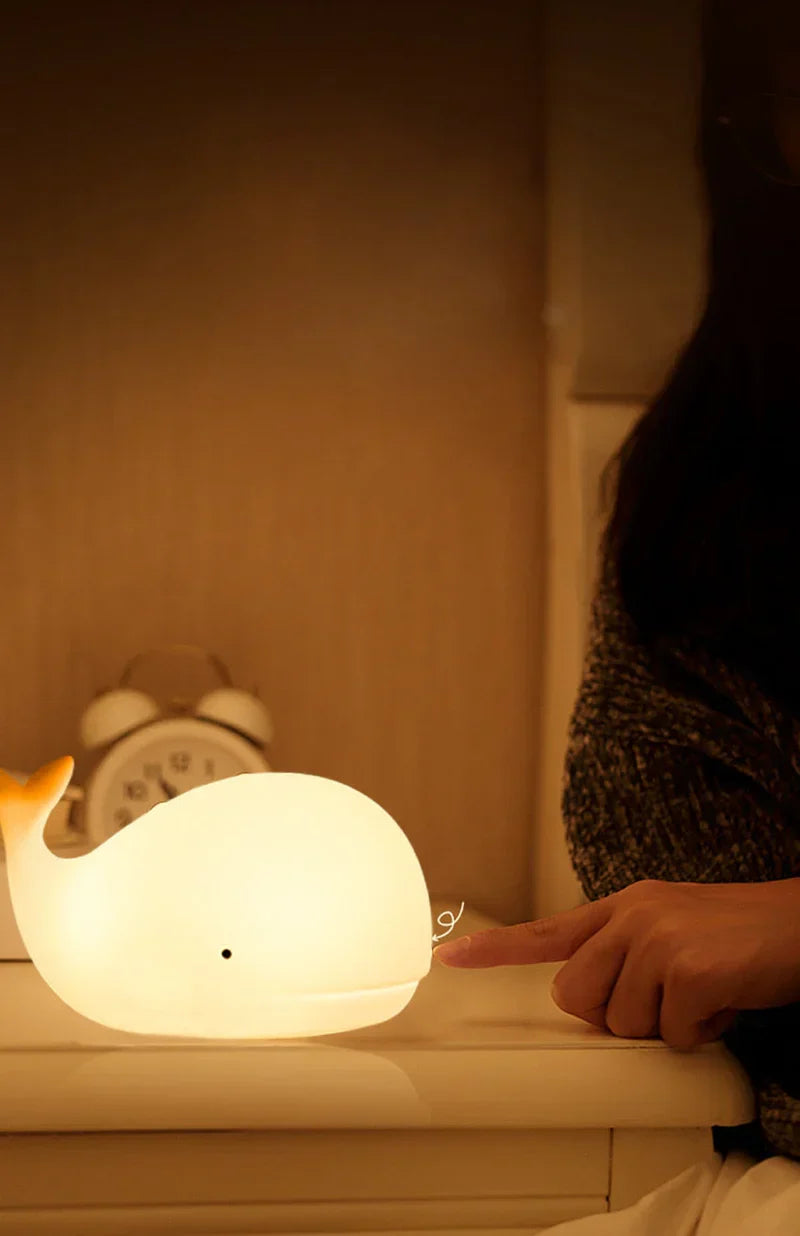 Enchanting Whale Night Light with Color Effects Bowlift