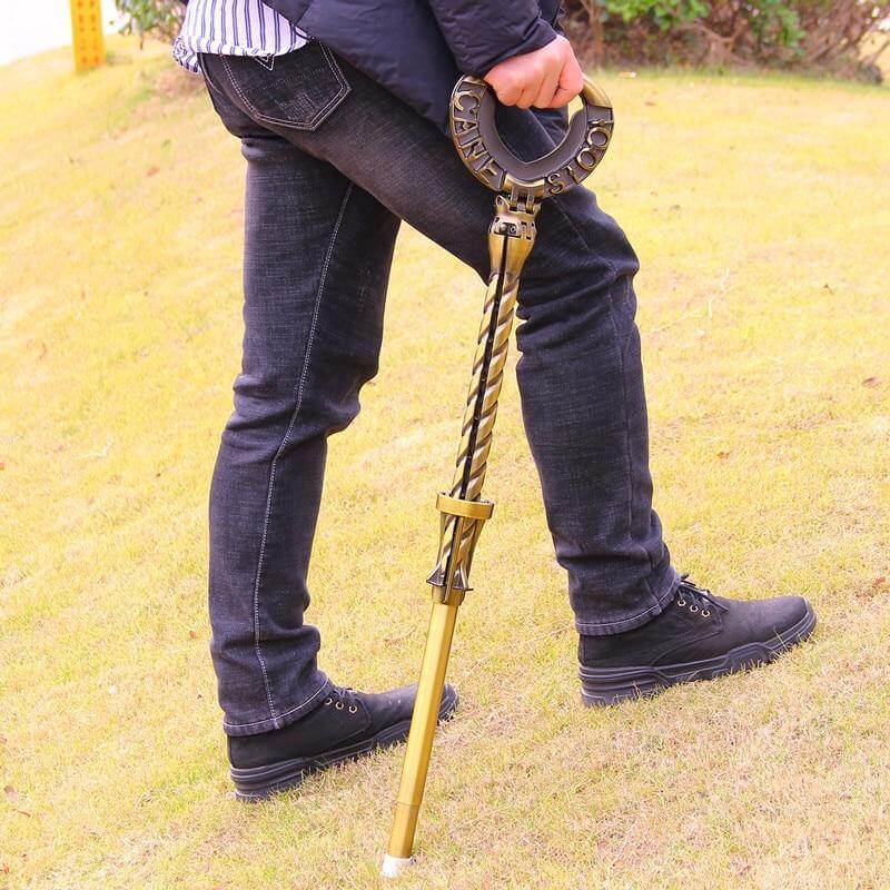 Outdoor Folding Two-in-one Walking Stick Stool | Bowlift