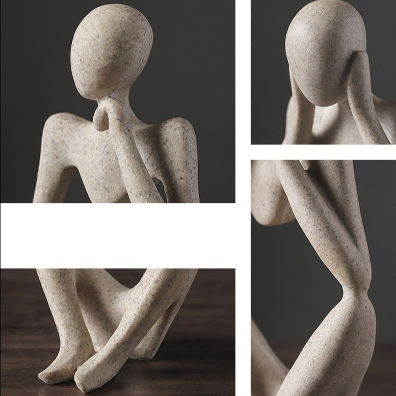 Nordic Abstract Unique Thinker Figurine Home Decor | Bowlift