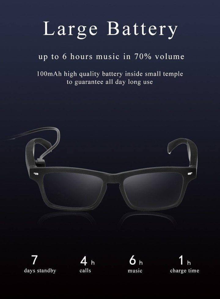 Smart Bluetooth Built-in Speaker Headset Glasses | Bowlift