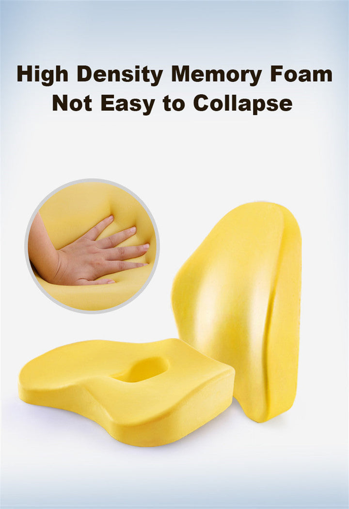 Office Chair Memory Foam Cushion Pillow Set | Bowlift