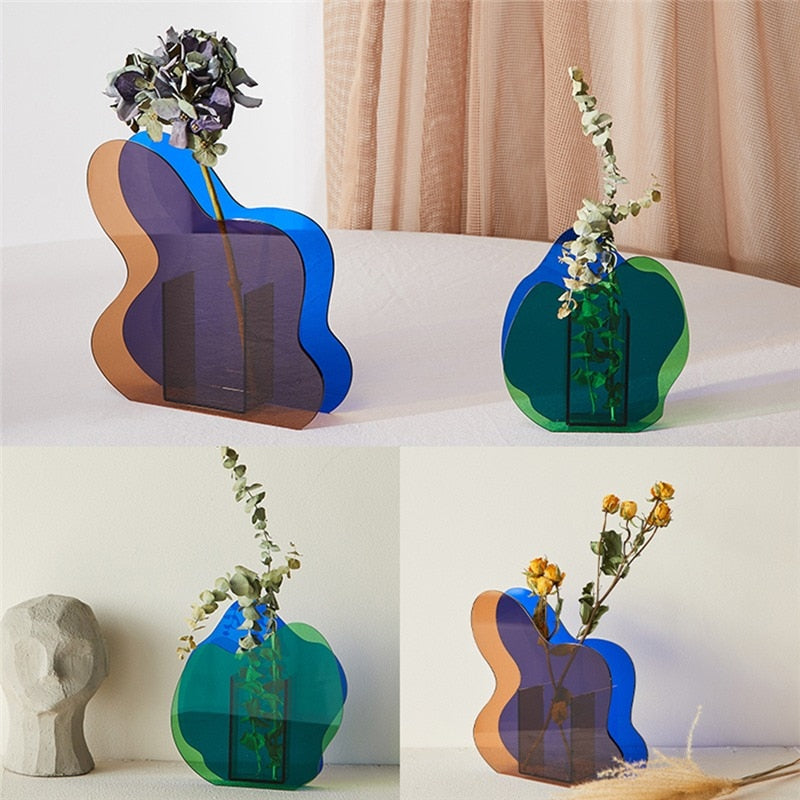 Nordic Modern Geometric Rainbow Vase | Bowlift