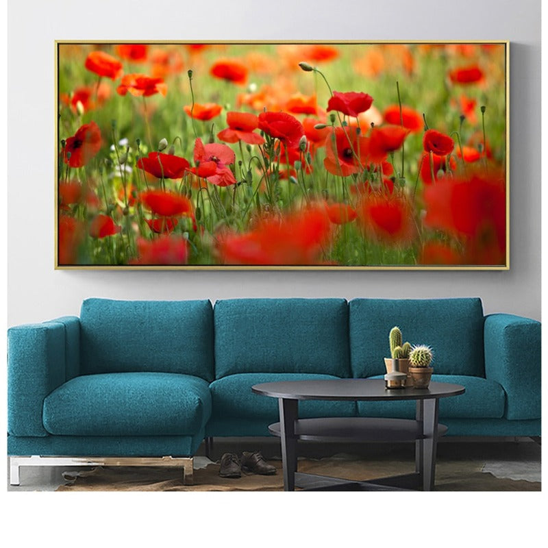Poppy Flower - Canvas Wall Art Painting | Bowlift
