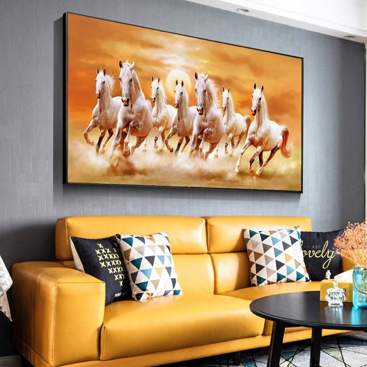 Horse Runner - Canvas Wall Art Painting | Bowlift