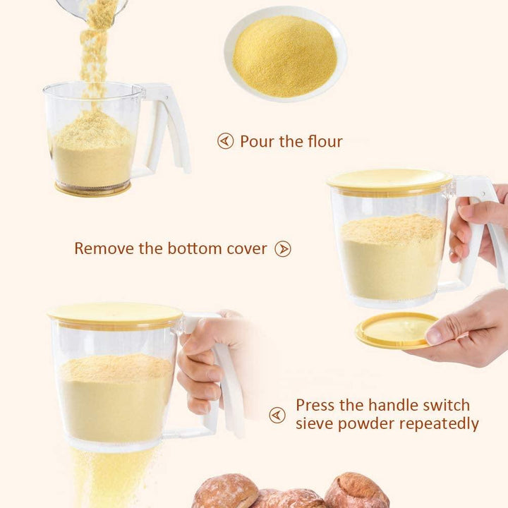 BowLift | Hand-Pressed Flour Sifter Filter Strainer Gadget