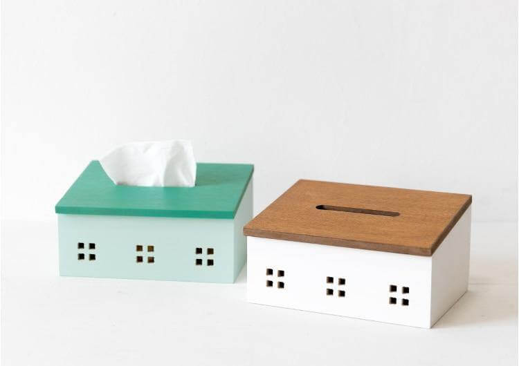 BowLift | Wooden Nordic House Tissue Box