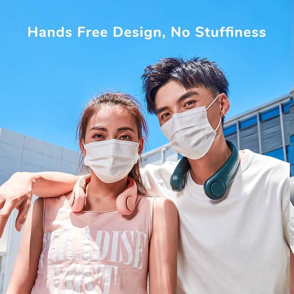 Stylish Mini Bladeless Travel Neck Fan | Bowlift