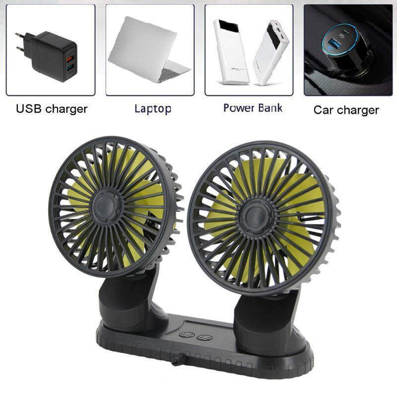 Universal Adjustable USB Dual Fan | Bowlift