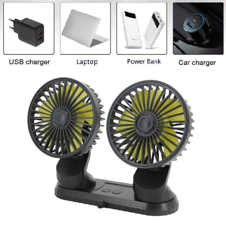 Universal Adjustable USB Dual Fan | Bowlift