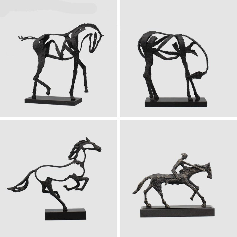 BowLift | Minimalist Abstract Horse Sculpture Art Figurine