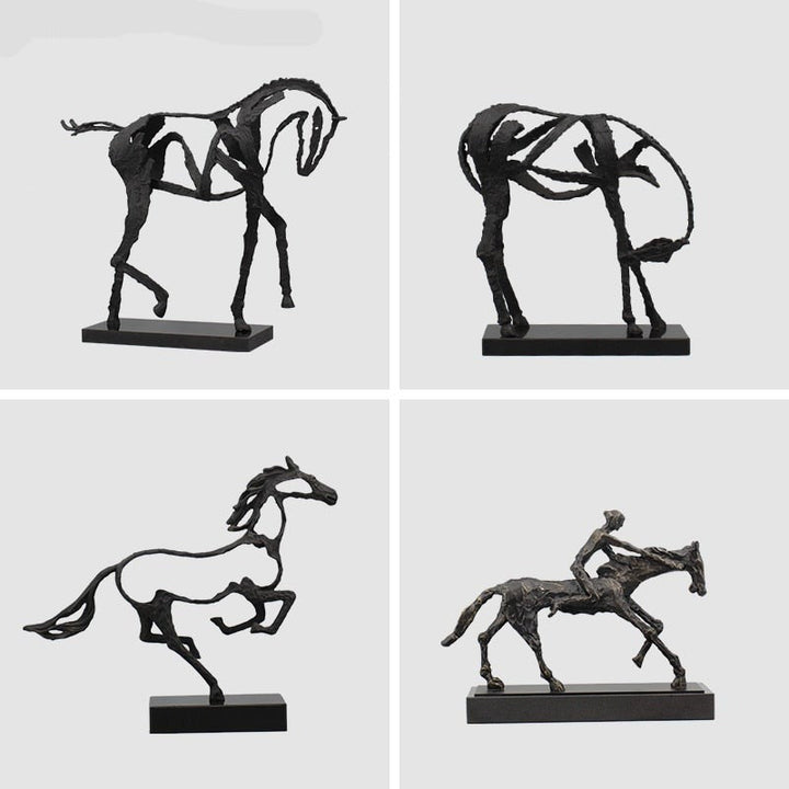 BowLift | Minimalist Abstract Horse Sculpture Art Figurine
