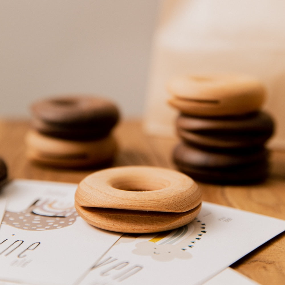 BowLift | 6Pcs Wooden Donut Seal Clips