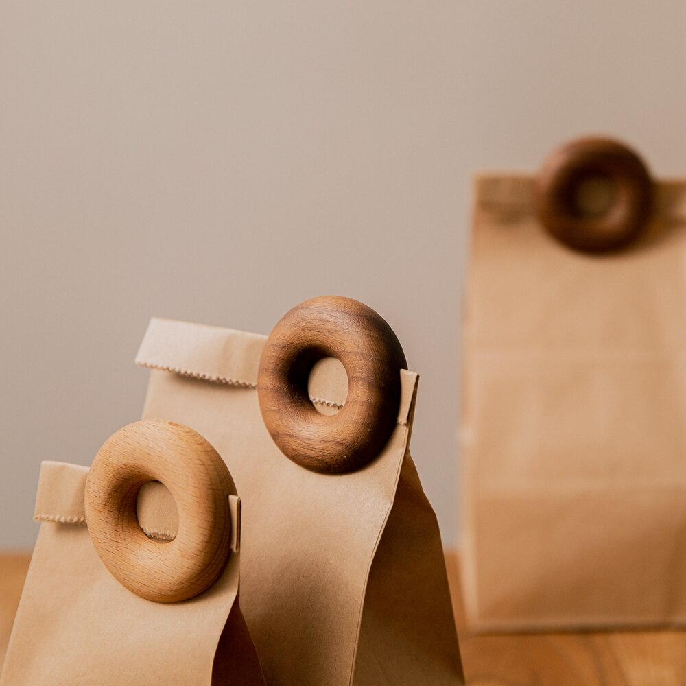 BowLift | 6Pcs Wooden Donut Seal Clips