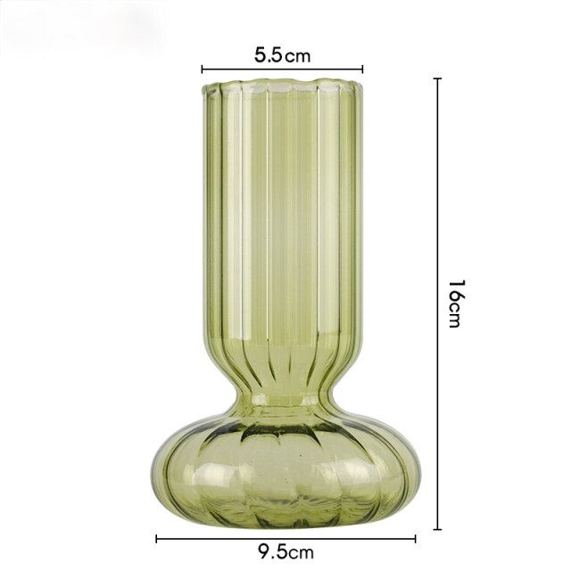Glass Striped Cylinder Vase | Bowlift