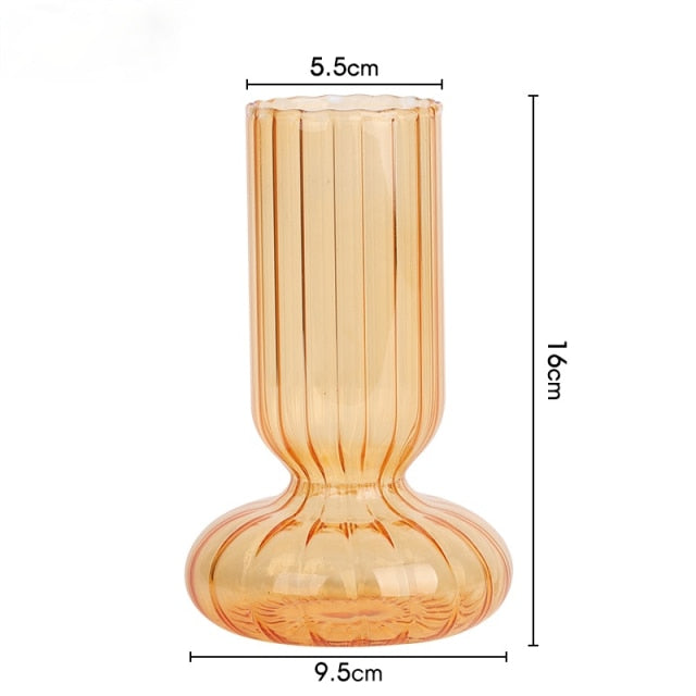 Glass Striped Cylinder Vase | Bowlift