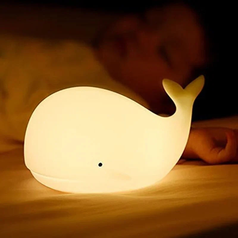 Cute Whale Night Light with Color Change - GlowWhale | Bowlift