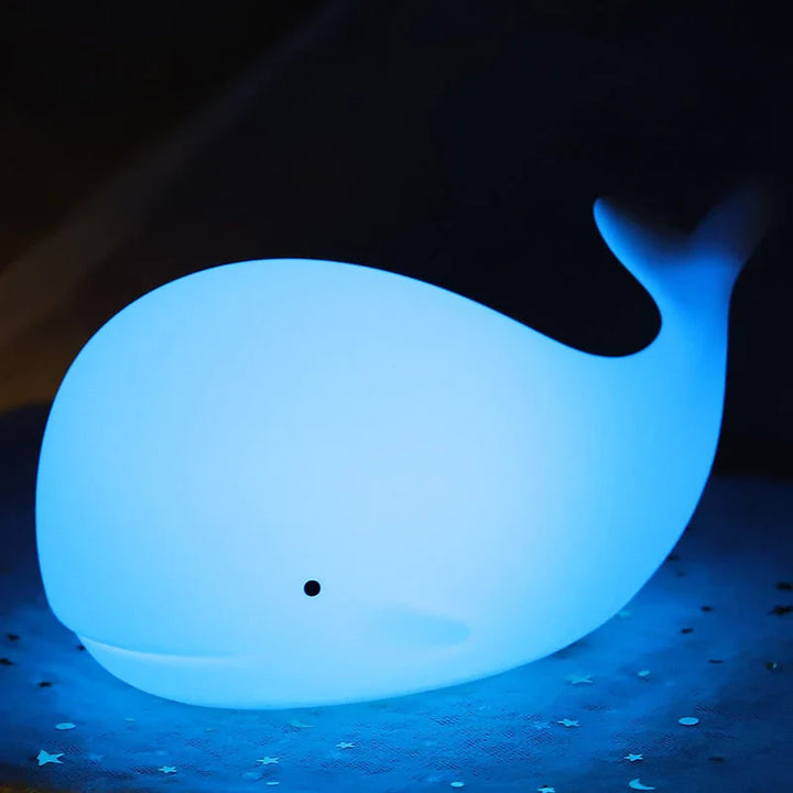Cute Whale Night Light with Color Change - GlowWhale | Bowlift