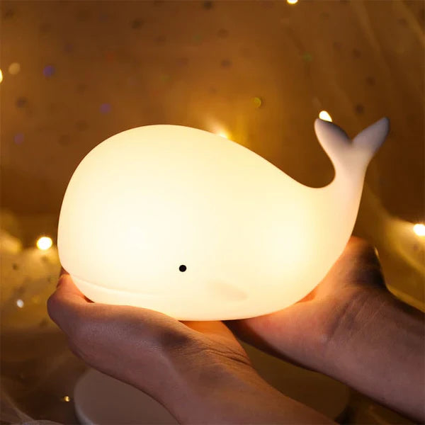 Cute Whale Night Light with Color Change - GlowWhale | Bowlift