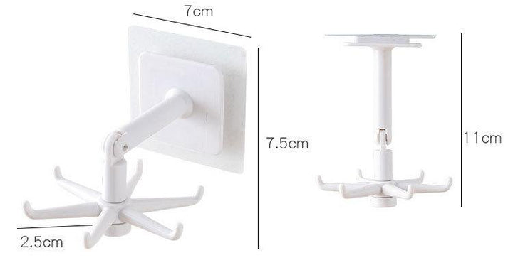 Self-Adhesive Rotating Folding Hook (3 PCS) | Bowlift