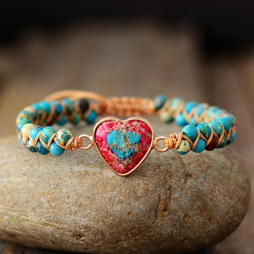 BowLift | Bohemian Natural Stone Heart Bracelet