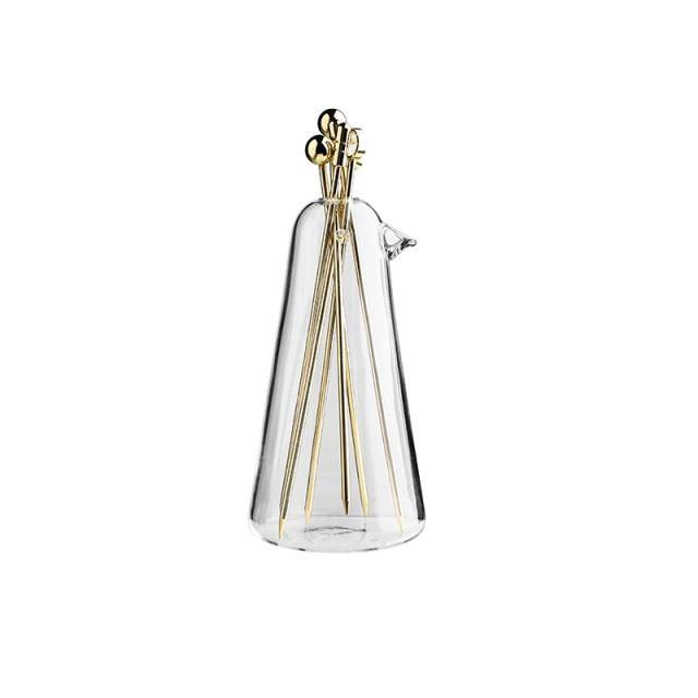 BowLift | Elegant Stainless Steel Fruit Fork Jar