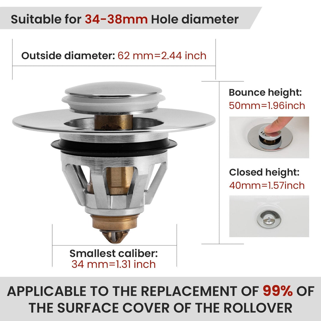 Universal Basin Pop-Up Drain Filter | Bowlift