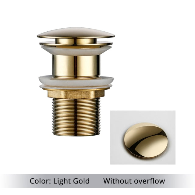 BowLift | Polished Brass Bathroom Sink Drains