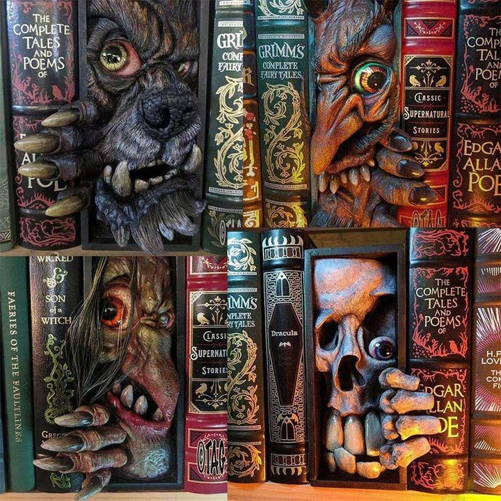 BowLift | Monster Figurines Bookshelf Book Separator