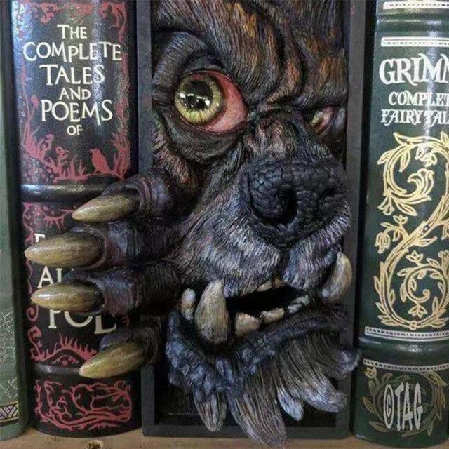 BowLift | Monster Figurines Bookshelf Book Separator