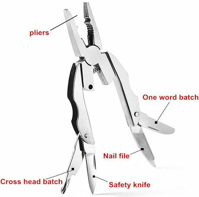 6in1 Foldable Travel Camping Keychain Tool Kit | Bowlift
