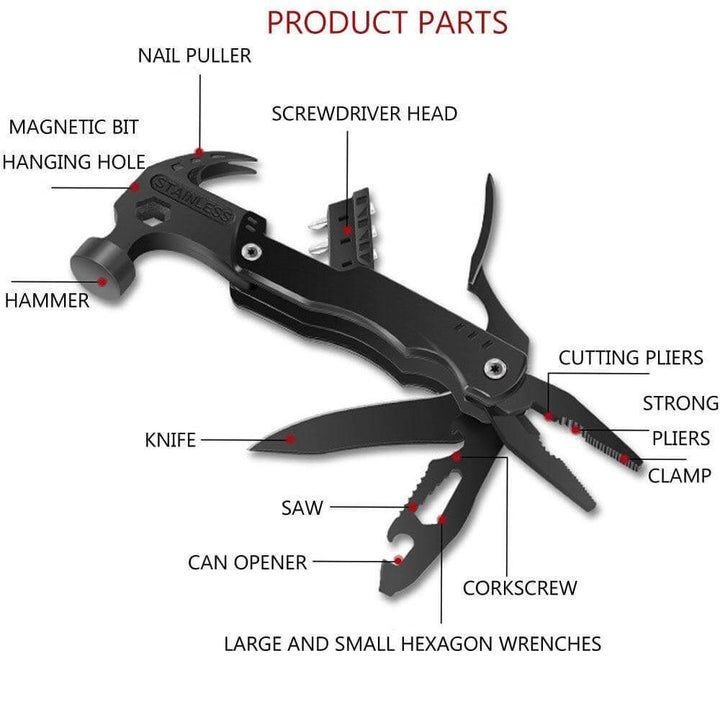 14in1 Portable Stainless Steel Outdoor Tool | Bowlift